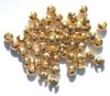 100 4mm Gold Crimp Covers